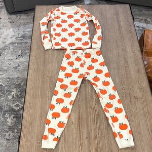 Hanna Andersson Orange Pumpkin Kids Pajama Set